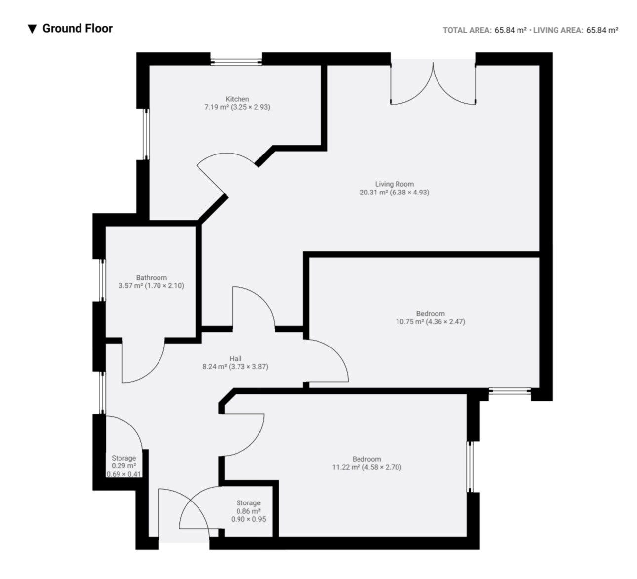 Floor plan, 2 bedroom apartment for sale, Hidcote House, Coventry, CV4