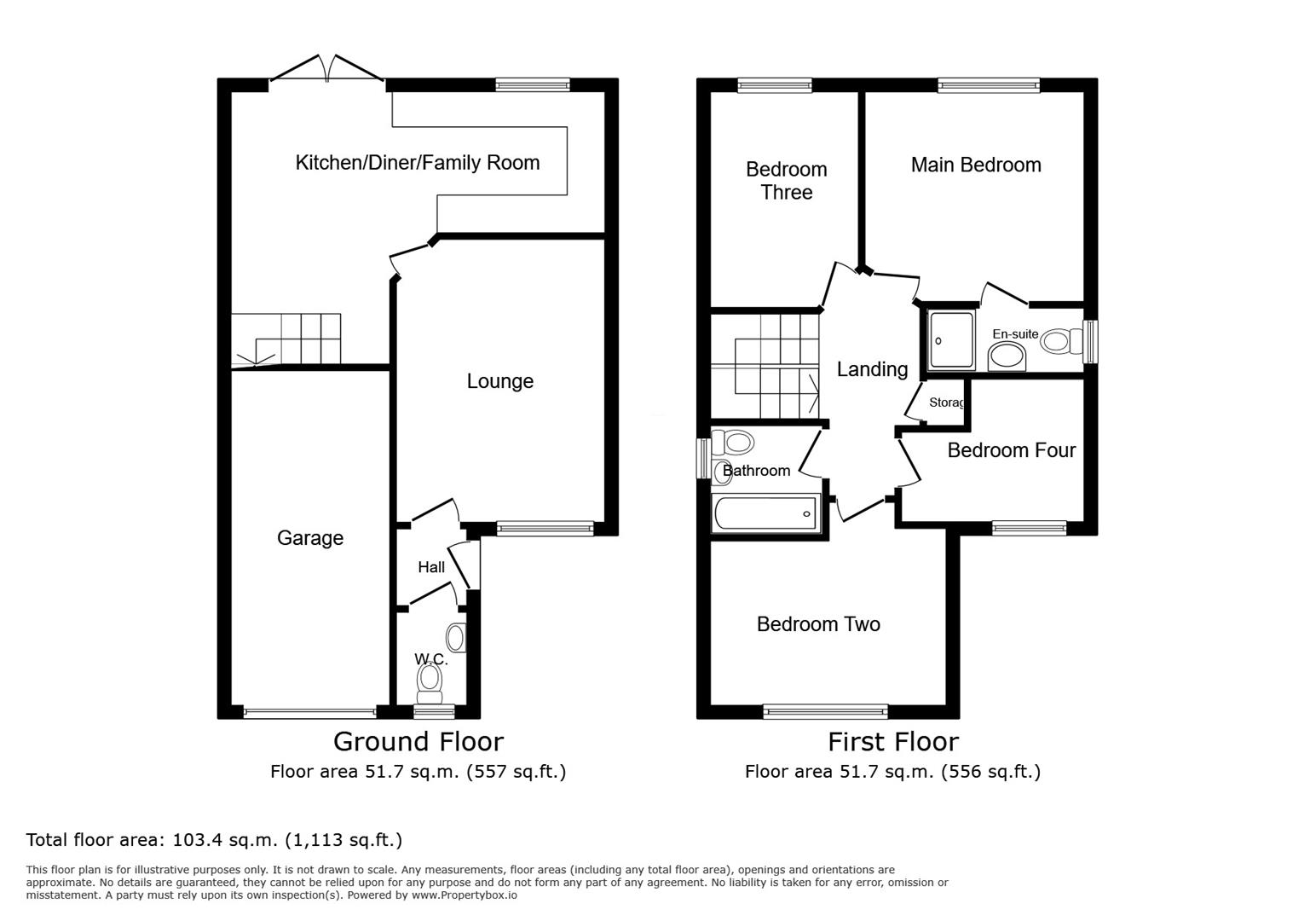 Floor plan, 4 bedroom house for sale, Alfred Moseley Place, Stoke-On-Trent, ST7