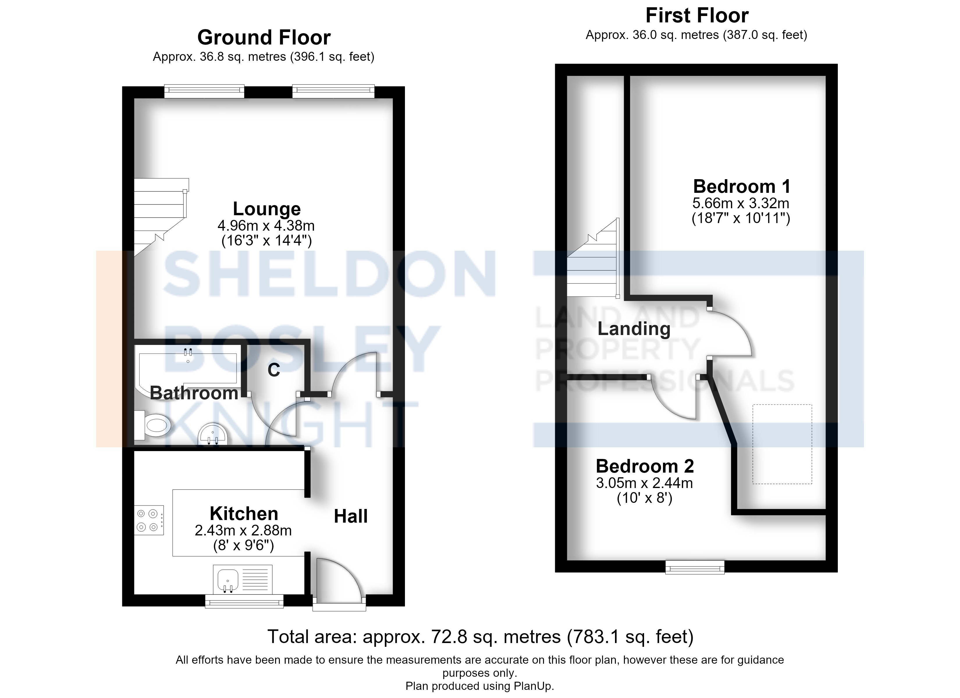 Floorplan, 2 bedroom flat for sale, Saxon Court High Street, Alcester, B50