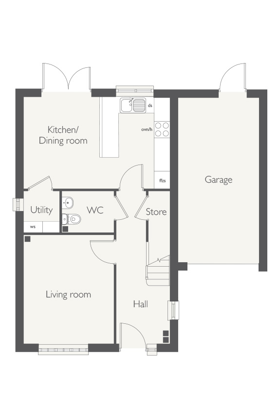 Floorplan, 4 bedroom detached house for sale, Plot 311, Nuneaton, CV11