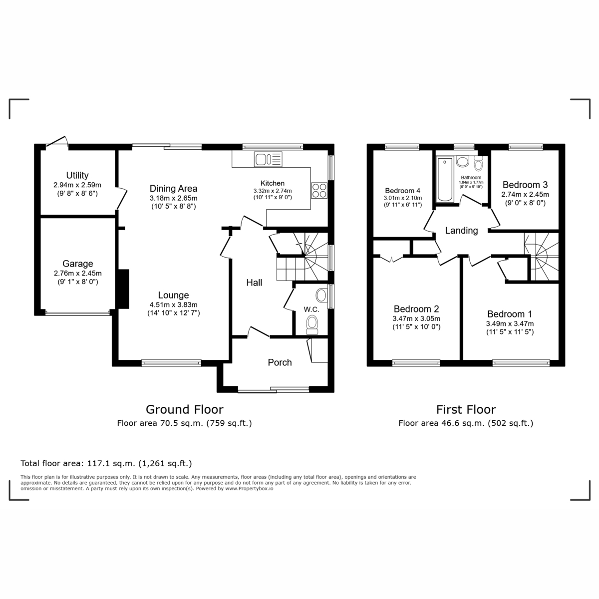 Floorplan, 4 bedroom for sale, The Finches, Sittingbourne, ME10