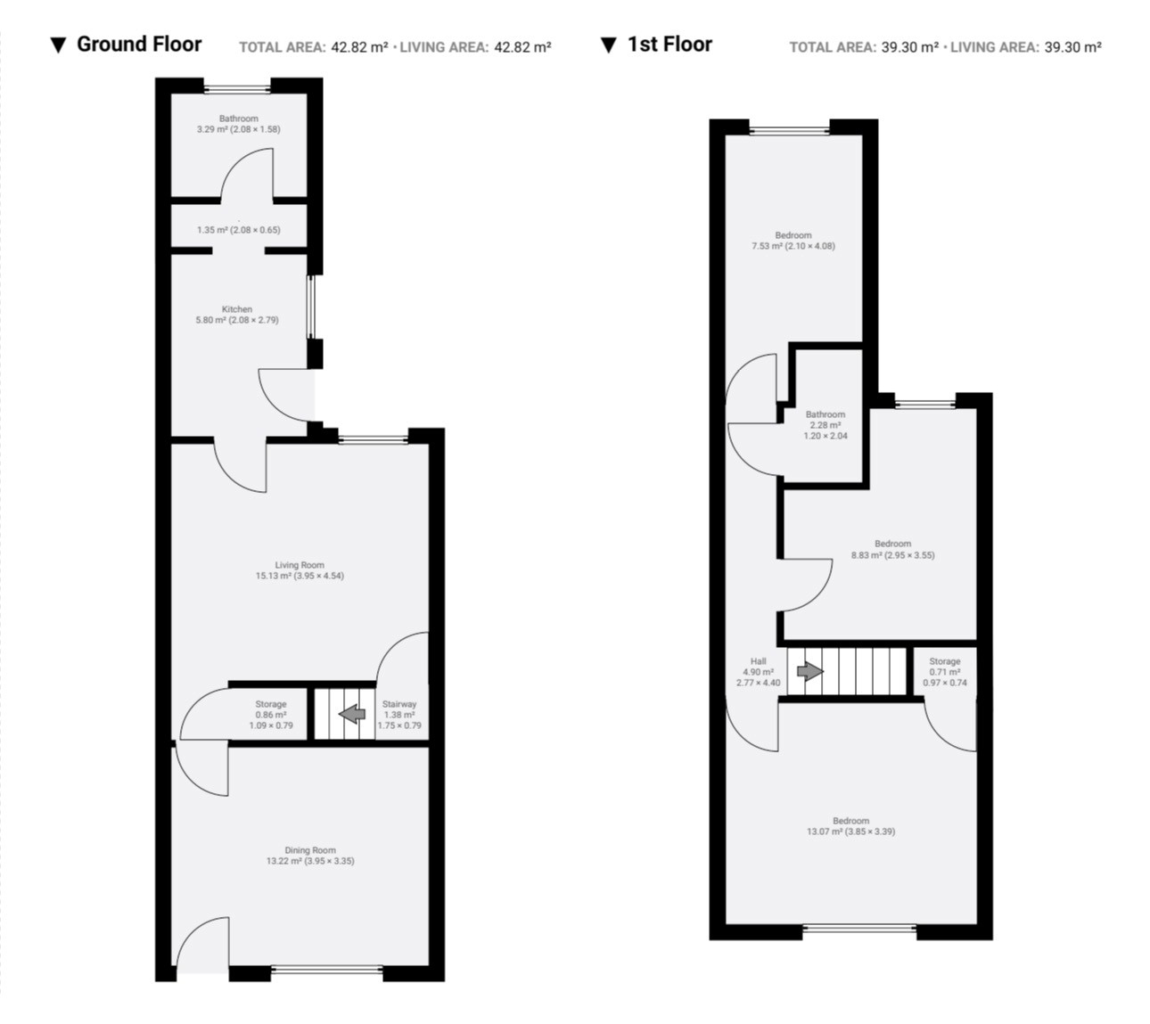 Floor plan, 3 bedroom terraced house for sale, Birmingham Road, Nuneaton, CV10