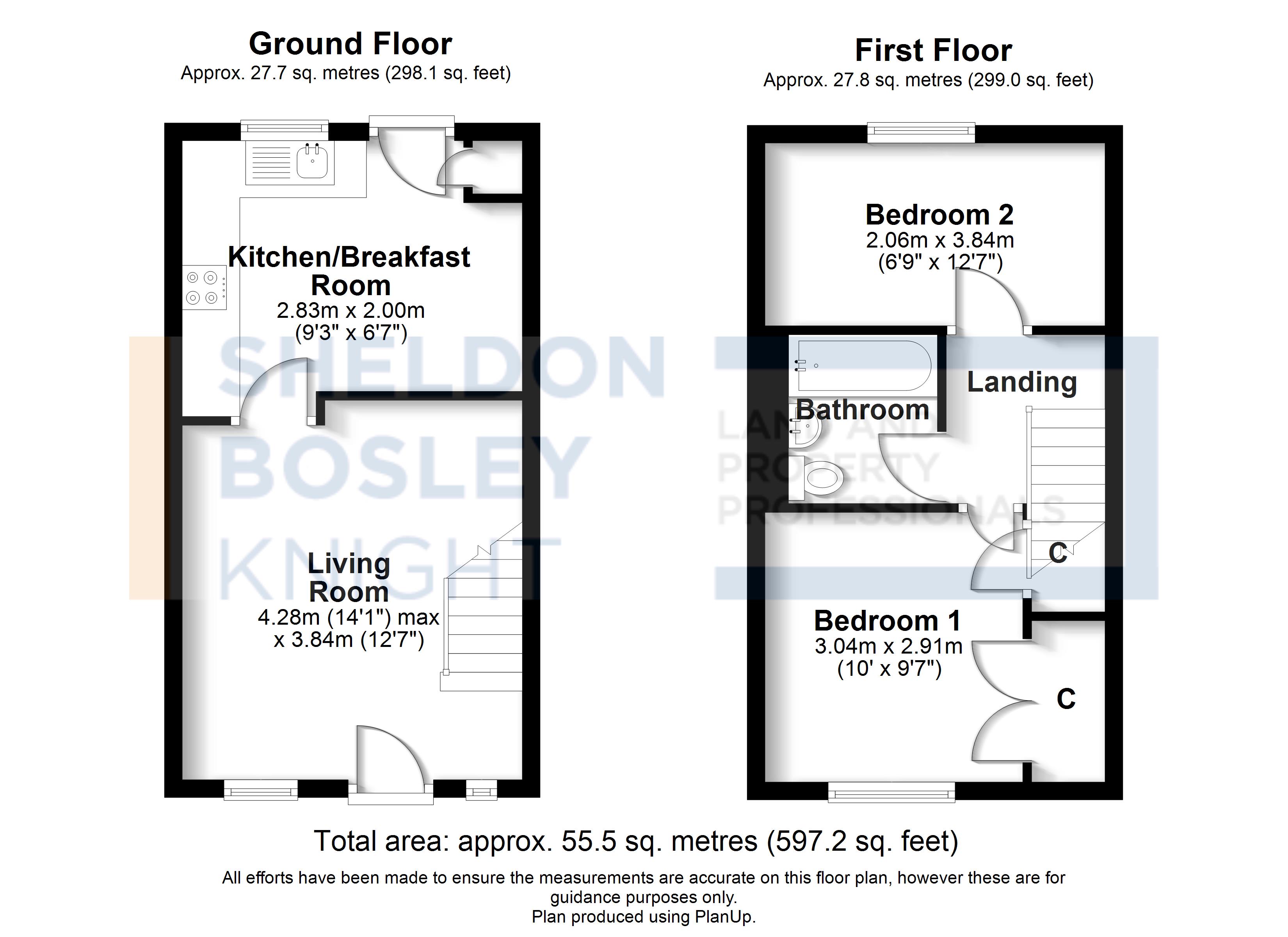 Floorplan, 2 bedroom terraced house for sale, Turton Way, Kenilworth, CV8