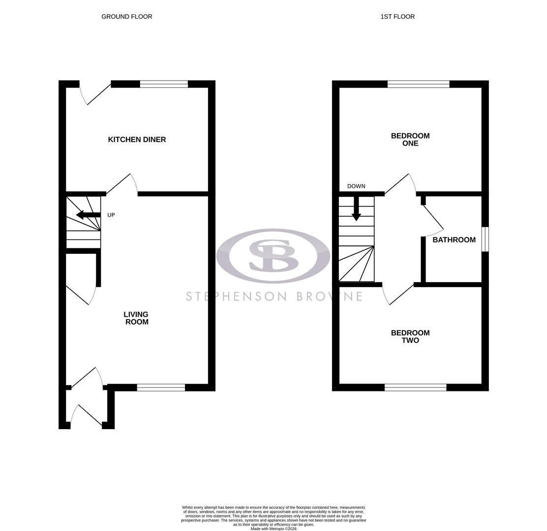 Floor plan, 2 bedroom house for sale, Sandy Lane, Sandbach, CW11