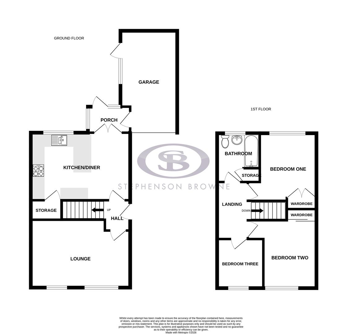 Floor plan, 3 bedroom house for sale, Cranberry Lane, Stoke-On-Trent, ST7