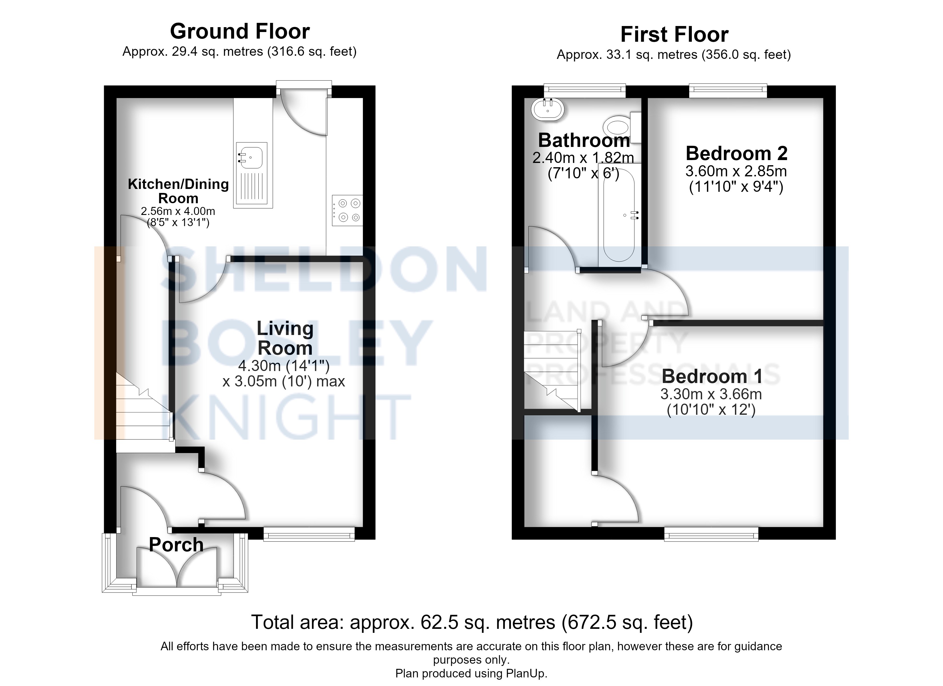 Floorplan, 2 bedroom mid-terraced house for sale, Denham Avenue, Coventry, CV5