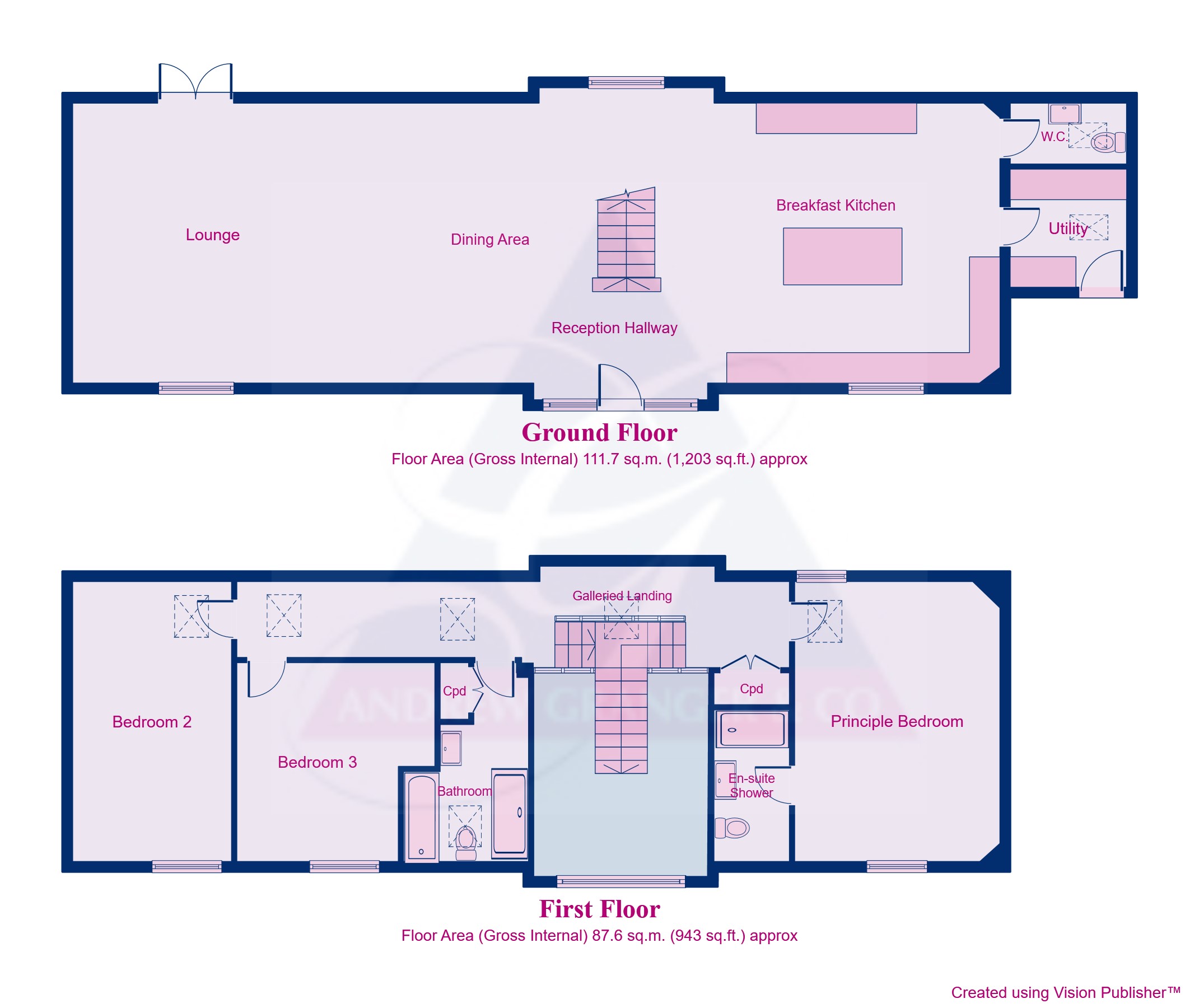 Floorplan, 3 bedroom barn conversion for sale, The Granary 2a Post Office Lane, Nottingham, NG13