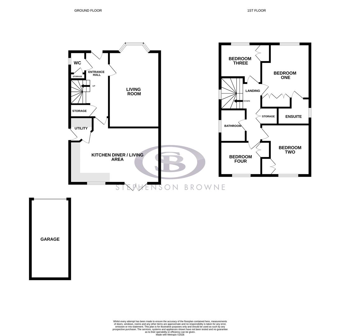 Floor plan, 4 bedroom house for sale, Harry Mortimer Way, Sandbach, CW11