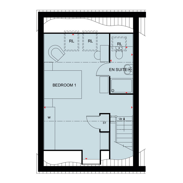 Floorplan, 3 bedroom semi detached house for sale, Plot 25 (THE KENNETT), Redditch, B98
