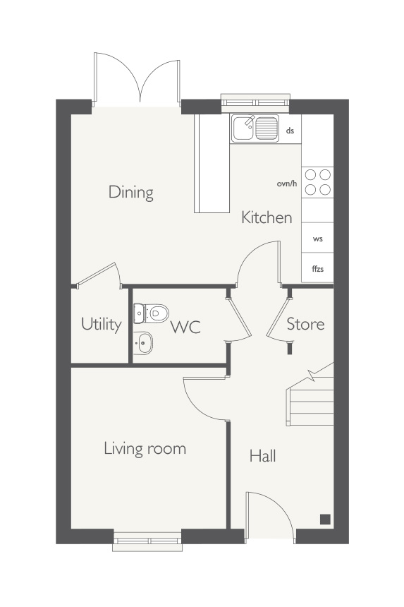 Floorplan, 4 bedroom detached house for sale, Plot 244 (THE POCHARD), Nuneaton, CV11