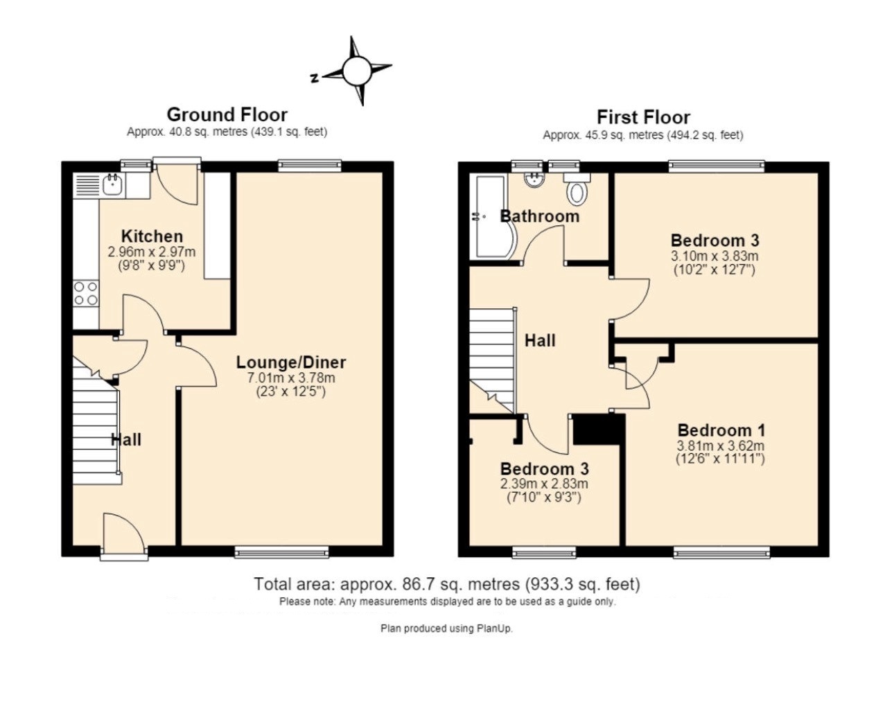 Floor plan, 3 bedroom terraced house for sale, Coleman Street, Coventry, CV4