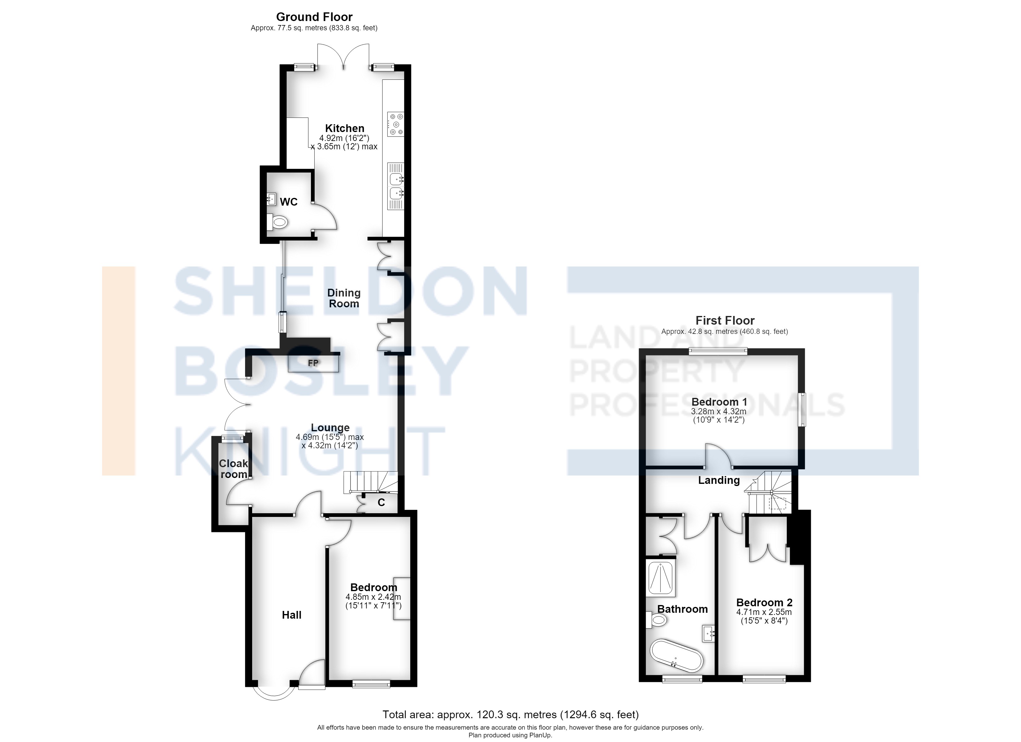 Floorplan, 3 bedroom terraced house for sale, High Street, Pershore, WR10