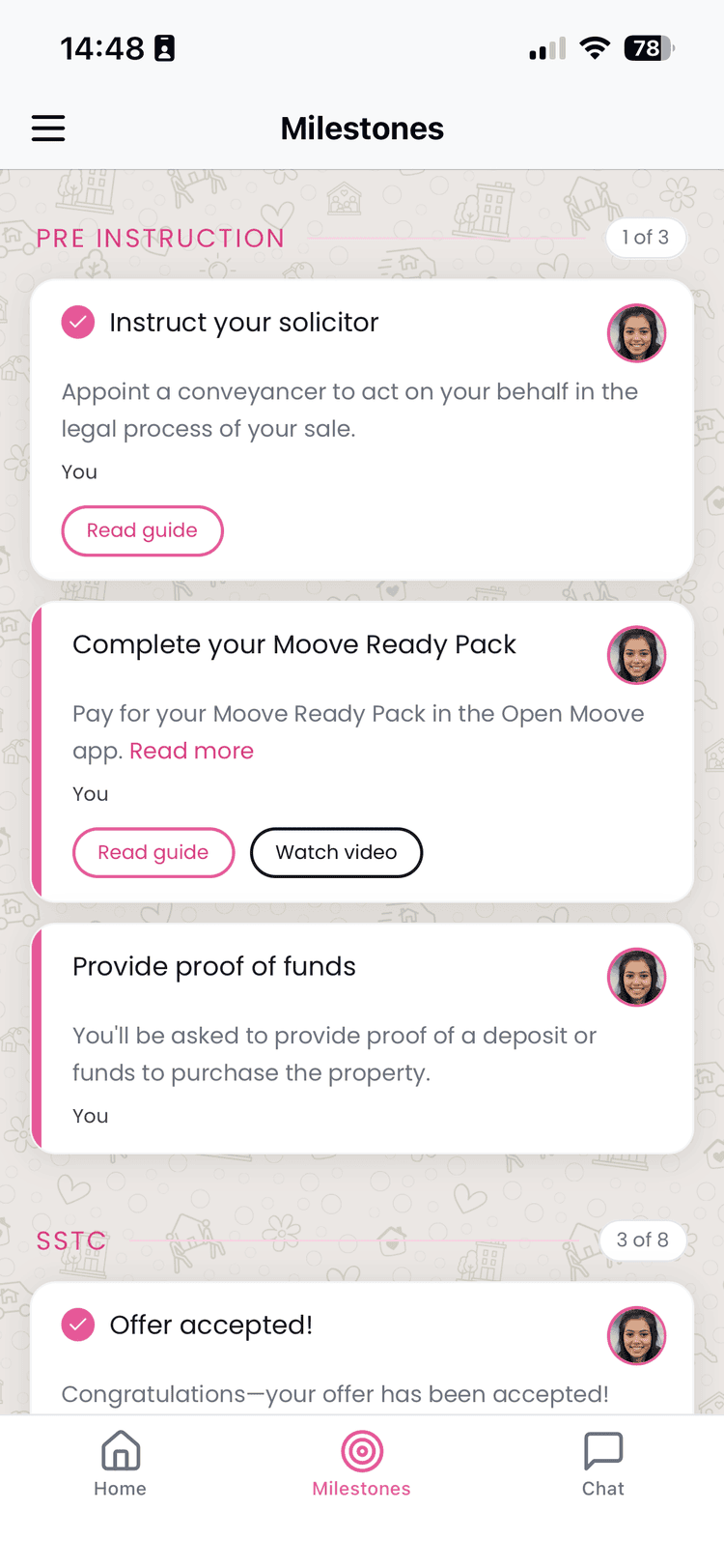 A clear to-do list screen