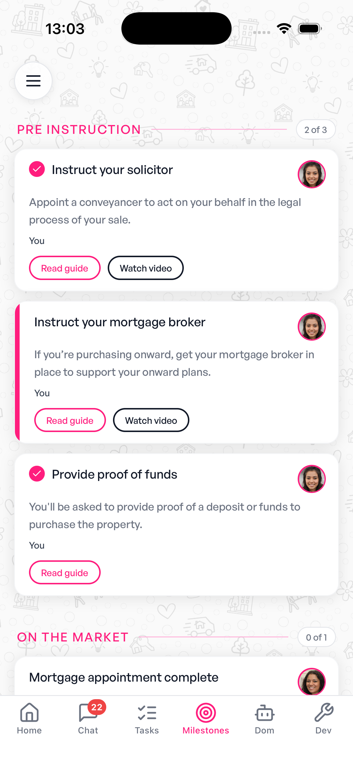 A clear to-do list screen